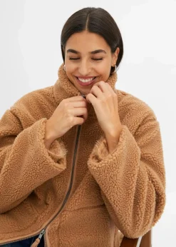 Gefütterte Teddy-Fleece Jacke