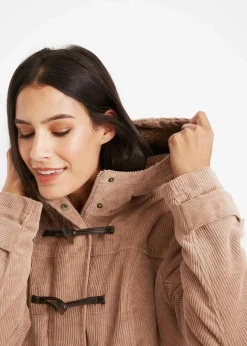 Gefütterter Cord-Dufflecoat