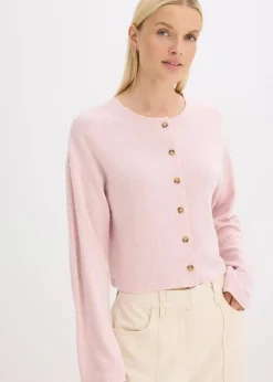 Gerippte Feinstrickjacke