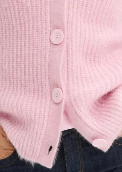 Gerippte Grobstrickjacke