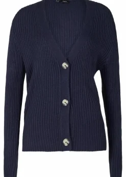 Gerippte Strickjacke