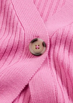 Gerippte Strickjacke