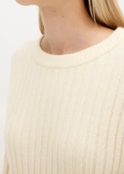 Gerippter Oversize-Pullover