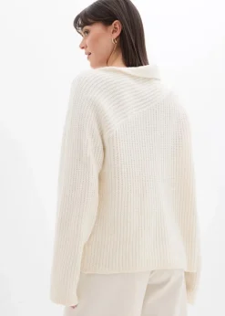 Gerippter Oversize-Pullover