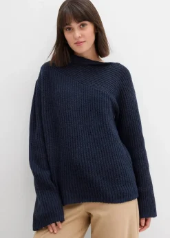 Gerippter Oversize-Pullover