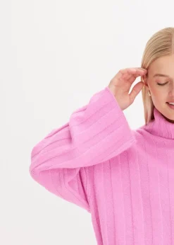 Gerippter Rollkragenpullover