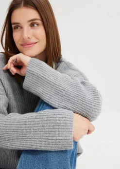 Gerippter Rollkragenpullover