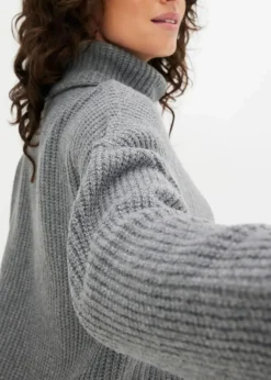 Gerippter Rollkragenpullover