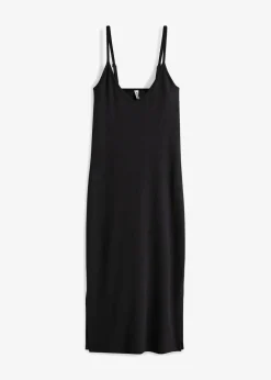 Geripptes Bodycon-Kleid aus elastischem Baumwoll-Mix