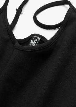 Geripptes Bodycon-Kleid aus elastischem Baumwoll-Mix