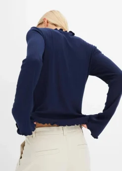 Geripptes Langarmshirt