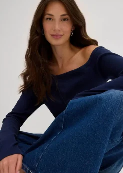 Geripptes Langarmshirt