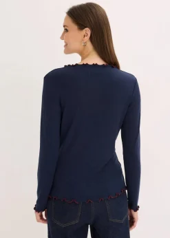 Geripptes Langarmshirt