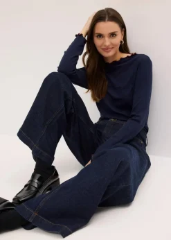 Geripptes Langarmshirt