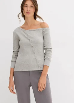 Geripptes Langarmshirt