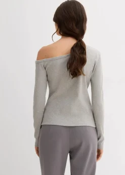 Geripptes Langarmshirt