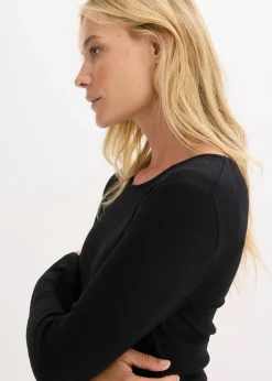 Geripptes Langarmshirt