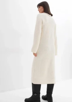 Geripptes Strickkleid