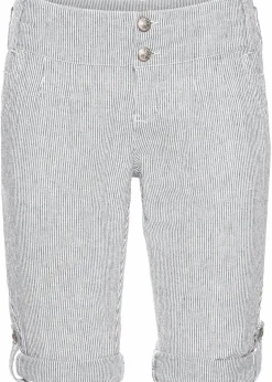 Gestreifte Shorts aus Leinen