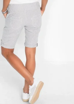 Gestreifte Shorts aus Leinen