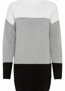 Gestreifter Long-Pullover