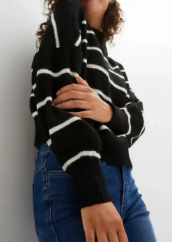 Gestreifter Pullover im Oversized Fit