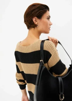 Gestreifter Strickpullover