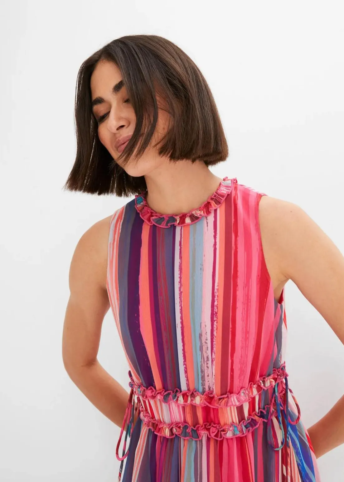 Gestreiftes Maxikleid