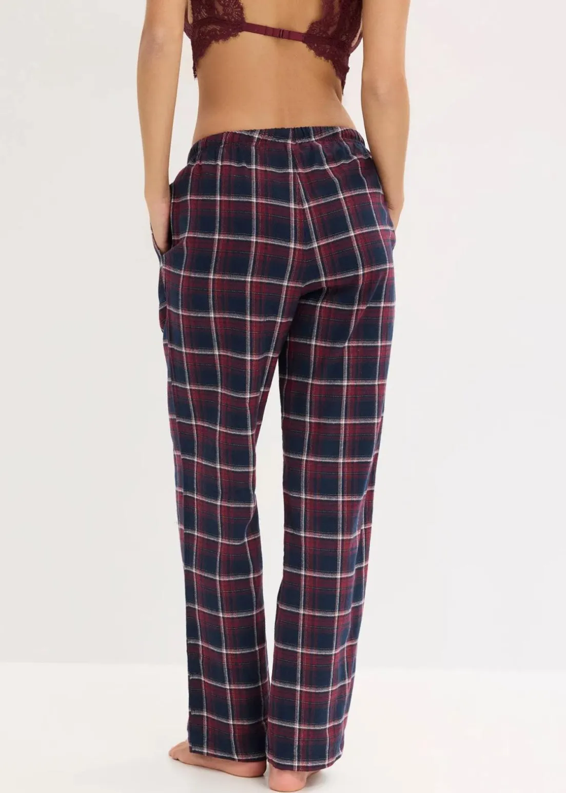 Gewebte Pyjamahose aus Flanell mit Geschenktasche