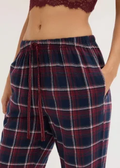 Gewebte Pyjamahose aus Flanell mit Geschenktasche