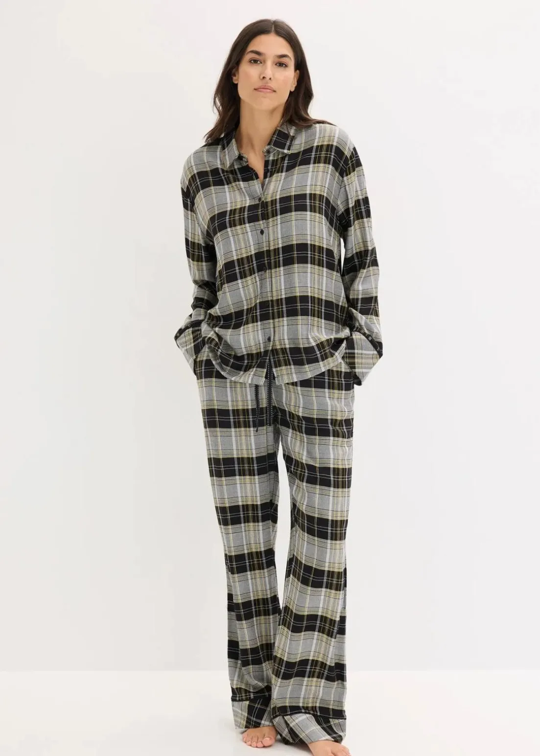 Gewebter Flanell Pyjama
