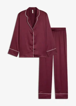 Gewebter Pyjama aus glänzendem Satin