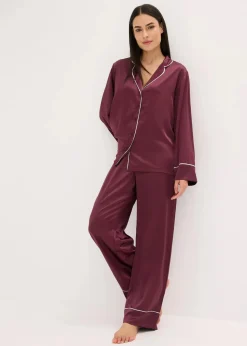 Gewebter Pyjama aus glänzendem Satin