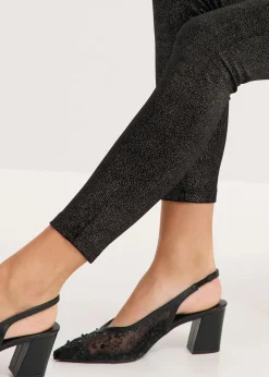 Glitzer Leggings aus Samt