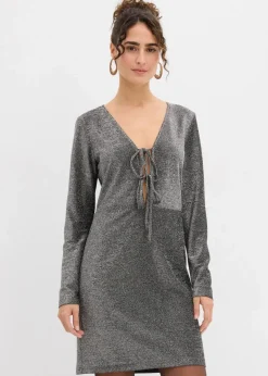 Glitzerndes Minikleid mit Schleifendetail