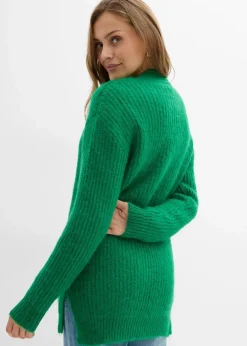 Grobstrickjacke aus weichem Wollmix