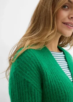 Grobstrickjacke aus weichem Wollmix