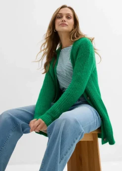 Grobstrickjacke aus weichem Wollmix