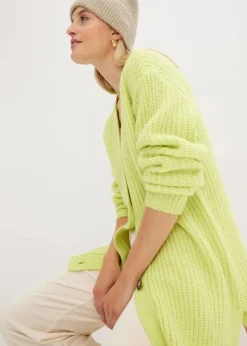 Grobstrickjacke aus weichem Wollmix