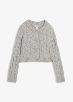 Grobstrickjacke aus weichem Woll-Mix