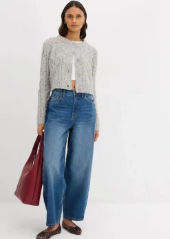 Grobstrickjacke aus weichem Woll-Mix