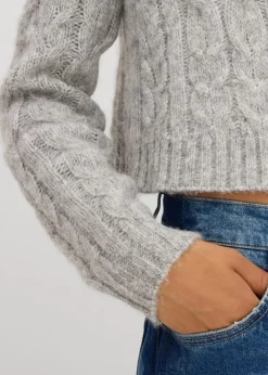 Grobstrickjacke aus weichem Woll-Mix