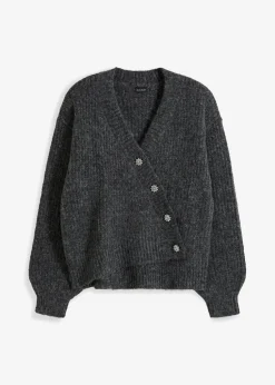 Grobstrickjacke aus weichem Wollmix