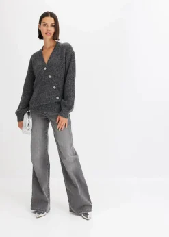 Grobstrickjacke aus weichem Wollmix