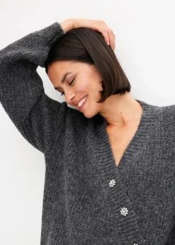 Grobstrickjacke aus weichem Wollmix