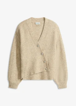 Grobstrickjacke aus weichem Wollmix