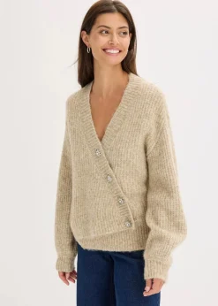 Grobstrickjacke aus weichem Wollmix