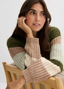 Grobstrickjacke mit Farbverlauf