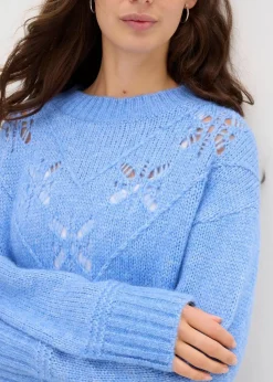 Grobstrick-Pullover aus weichem Woll-Mix