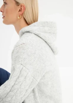 Grobstrick-Pullover aus weichem Woll-Mix